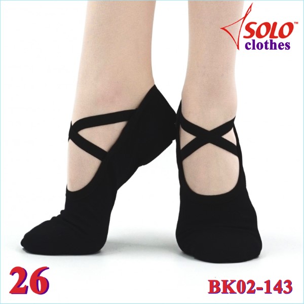 Profi Split-Sohle Ballettschuhe Solo col. Black Gr. 26 Art. BK02-143-26